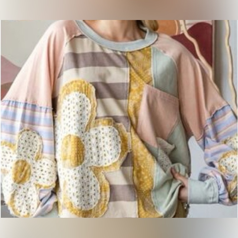 Oli & Hali Pink and Yellow Sweatshirt
